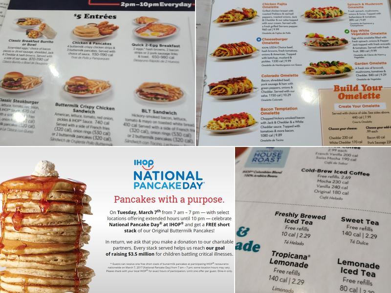 IHOP Menu