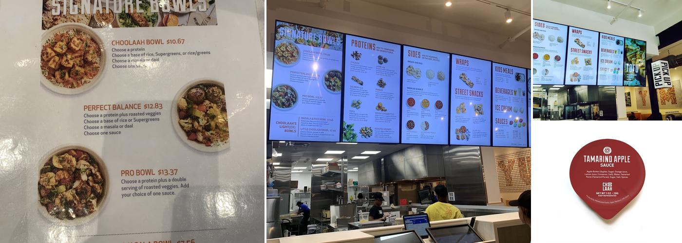 Choolaah Menu