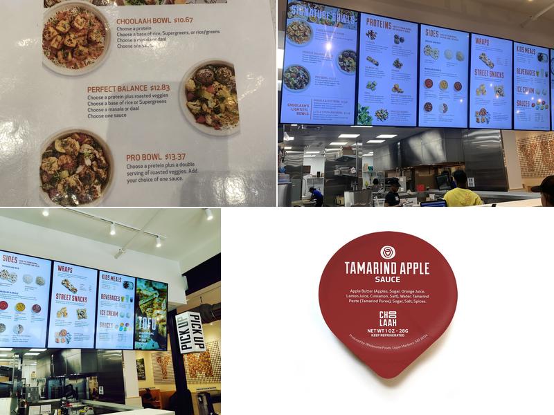 Choolaah Menu