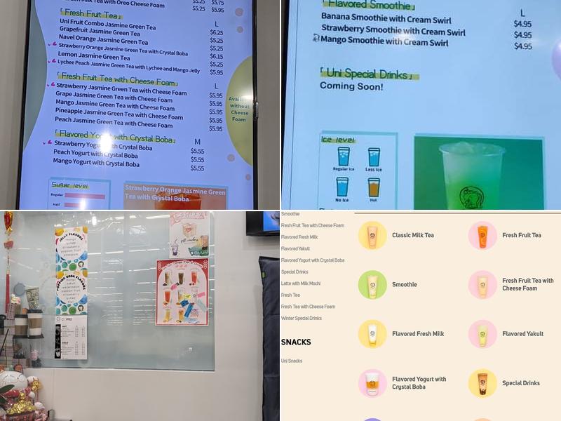 Uni Uni (INSIDE H-E-B plus!) Menu