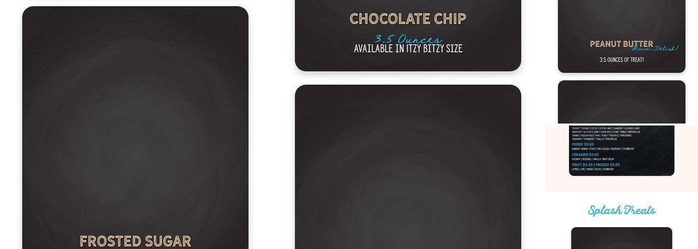 Splash Drinks & Treats Menu