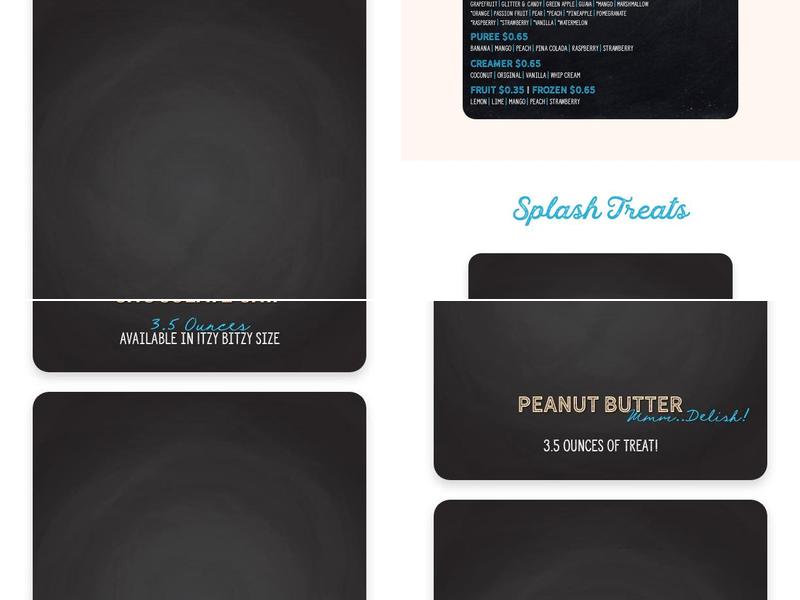 Splash Drinks & Treats Menu