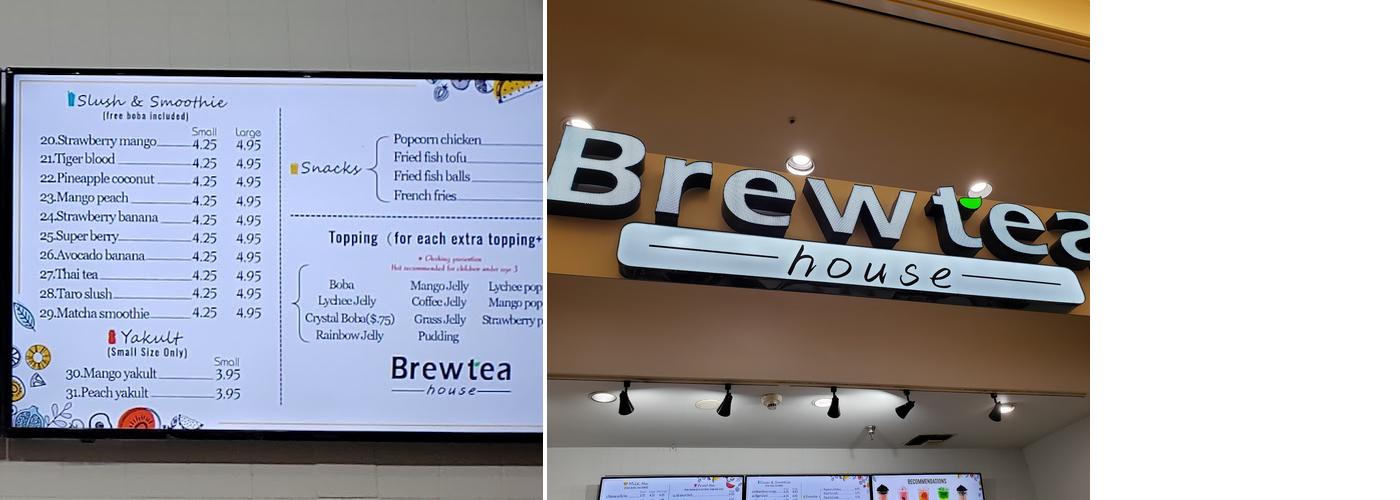 Brewtea House Menu