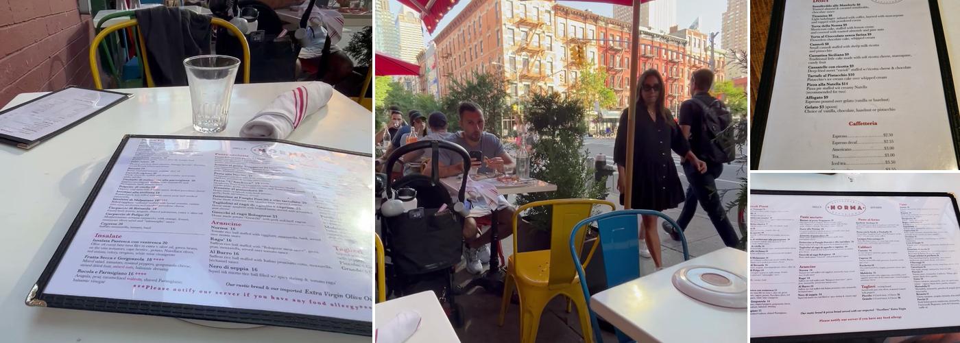 Norma Hell's Kitchen Menu