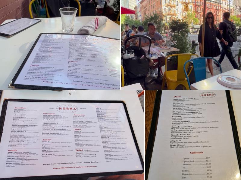 Norma Hell's Kitchen Menu