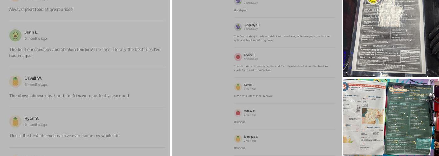 Retro Cheesesteaks and Tenders Menu