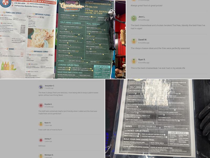 Retro Cheesesteaks and Tenders Menu