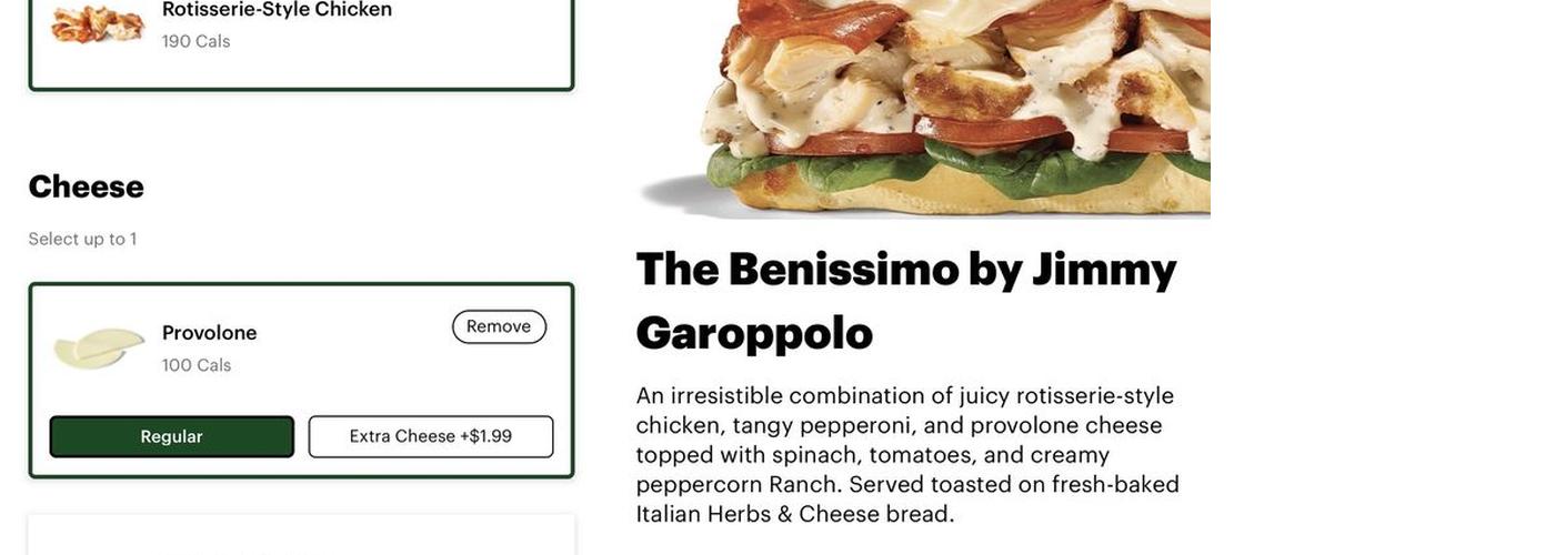 Subway Menu