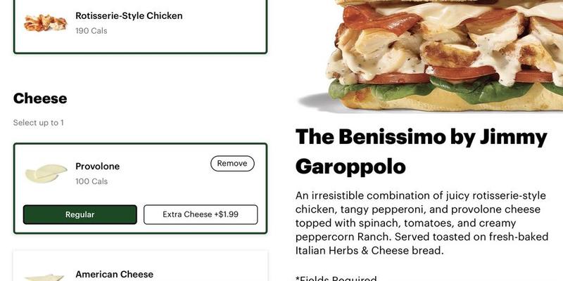 Subway Menu