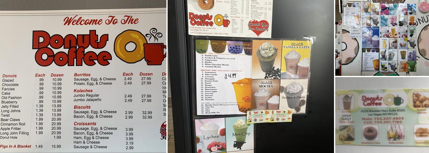 Donutscoffee Menu