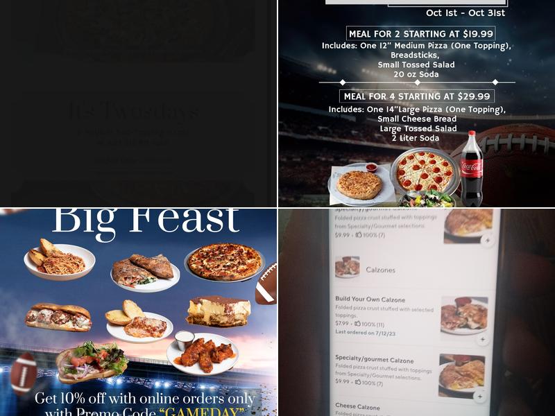 Sanpeggio's Pizza Menu