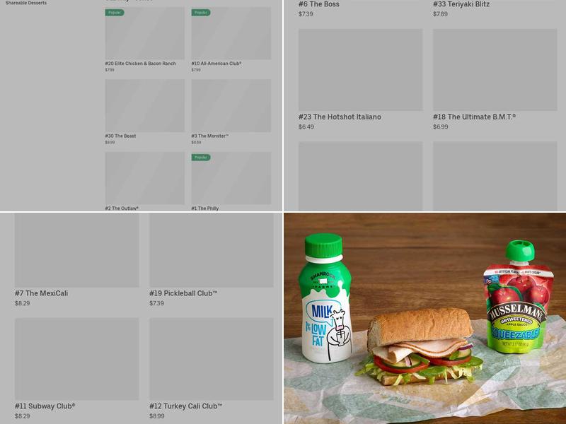Subway Menu