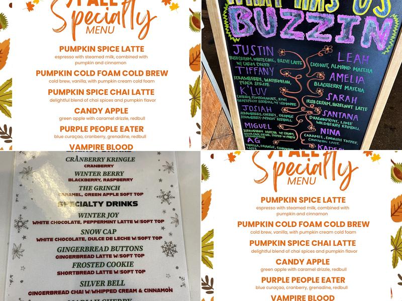The Valley Buzz Menu