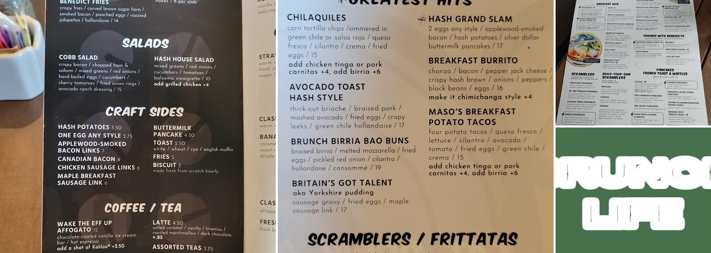 Hash Kitchen - Arrowhead Menu