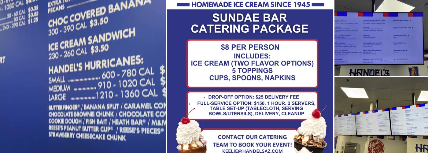 Handel's Homemade Ice Cream- Hilton Village (Scottsdale) Menu