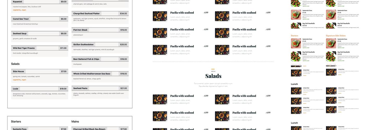 Nad's Chicken & Seafood Menu