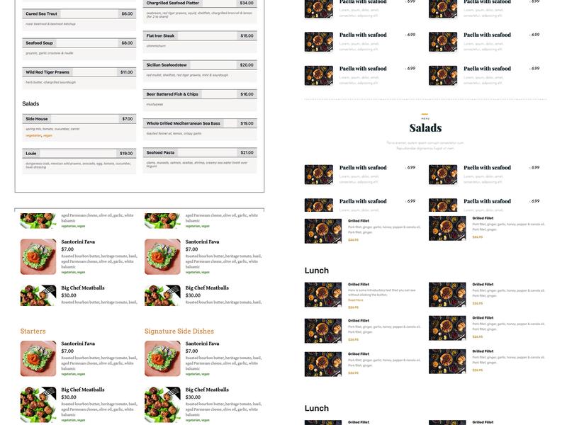 Nad's Chicken & Seafood Menu