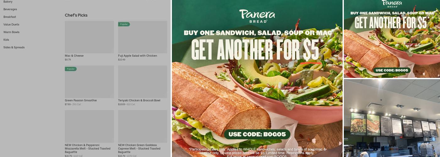 Panera Bread Menu