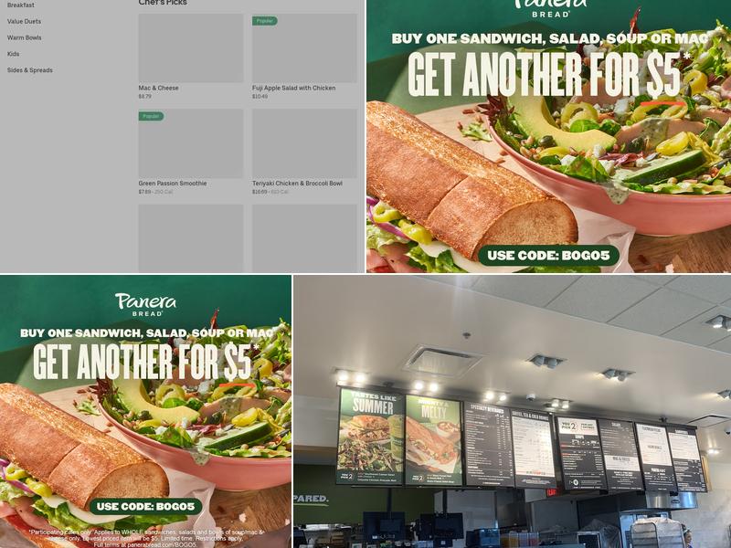 Panera Bread Menu