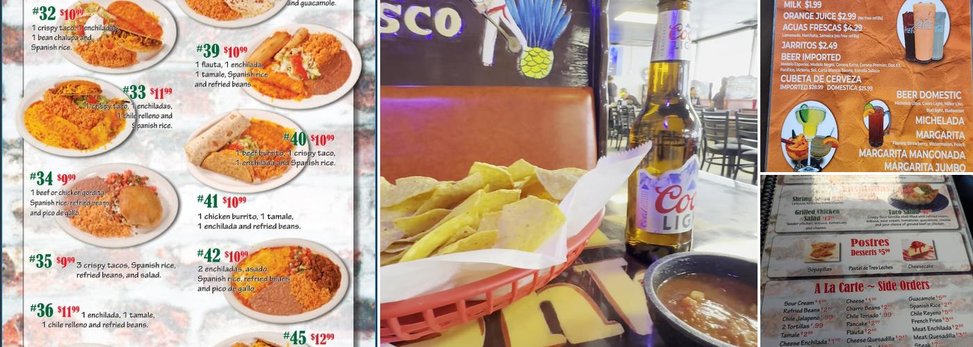 Taqueria Jalisco Menu