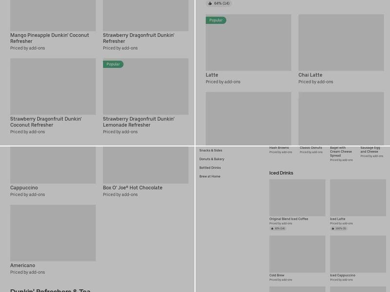 Dunkin' Menu