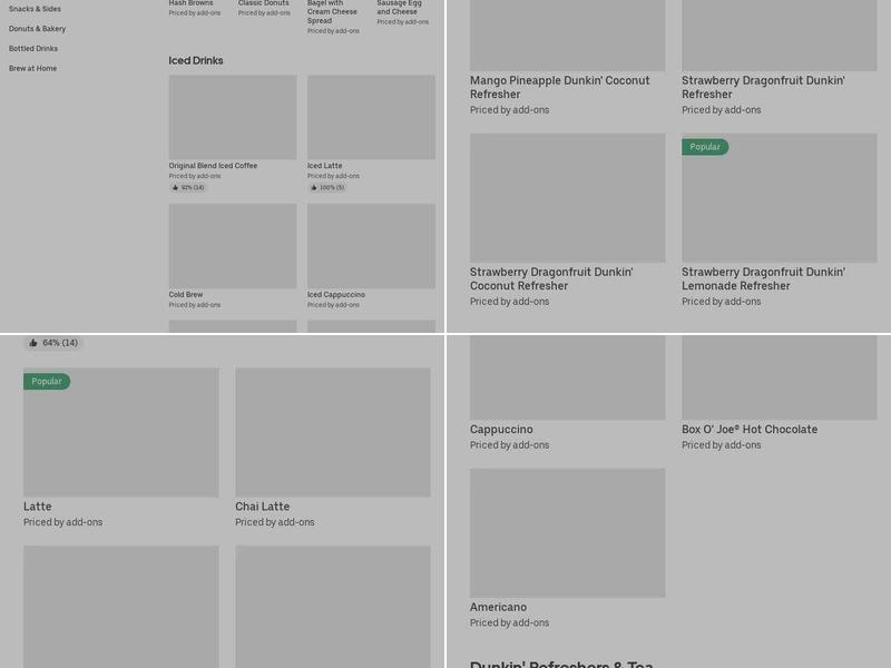 Dunkin' Menu