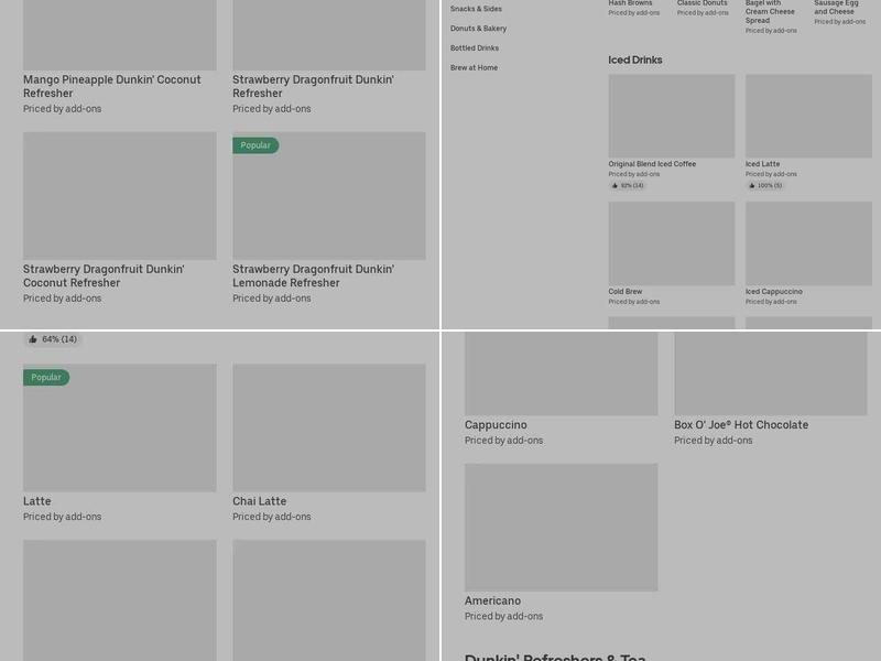 Dunkin' Menu