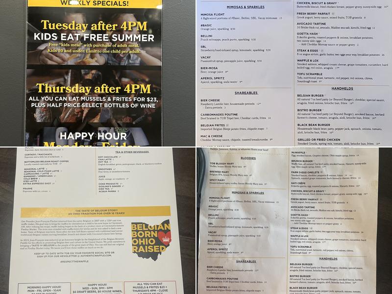 Taste of Belgium – The Greene Menu