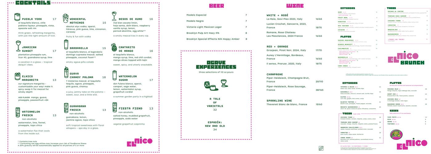 elNico Menu