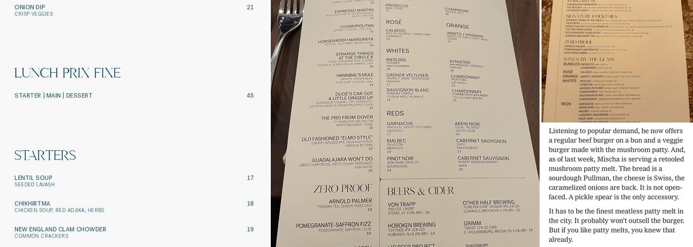 Mischa Menu