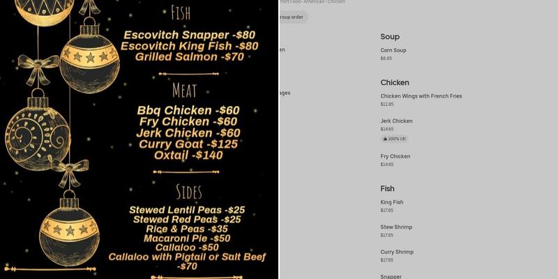 Swanky's Hot Pot Caribbean Restaurant Menu