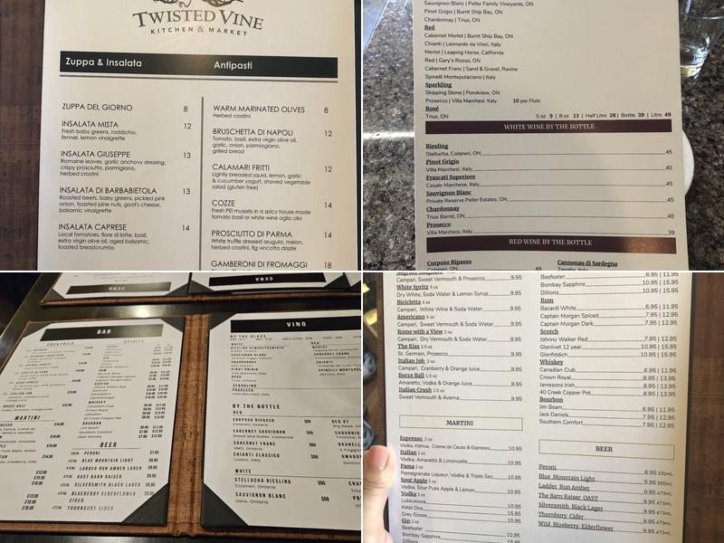 Twisted Vine Kitchen & Market Menu