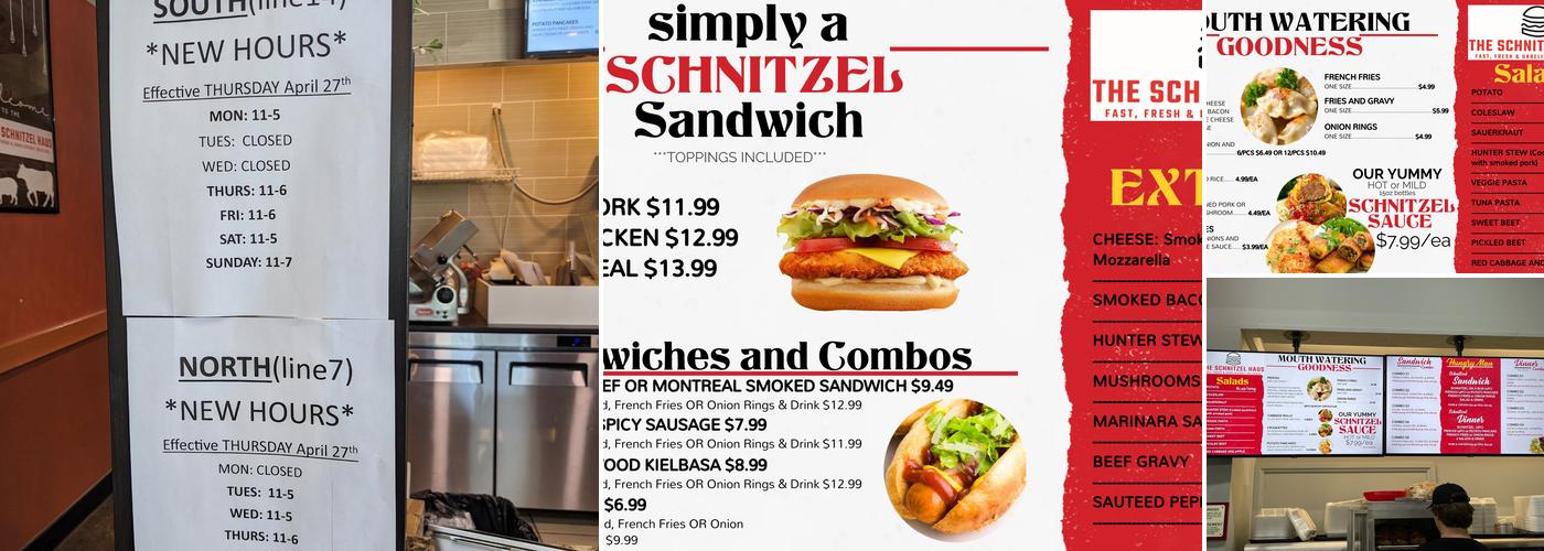 The Schnitzel Haus (NORTH BOUND) Menu