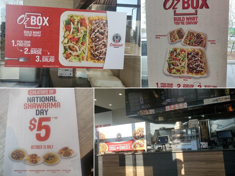 Osmow's Shawarma Menu