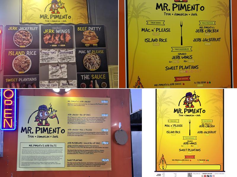 Mr. Pimento Catering & Dining Menu