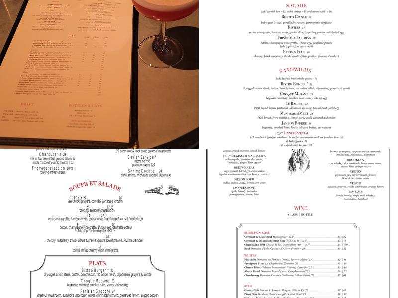 Bistro Monadnock Menu