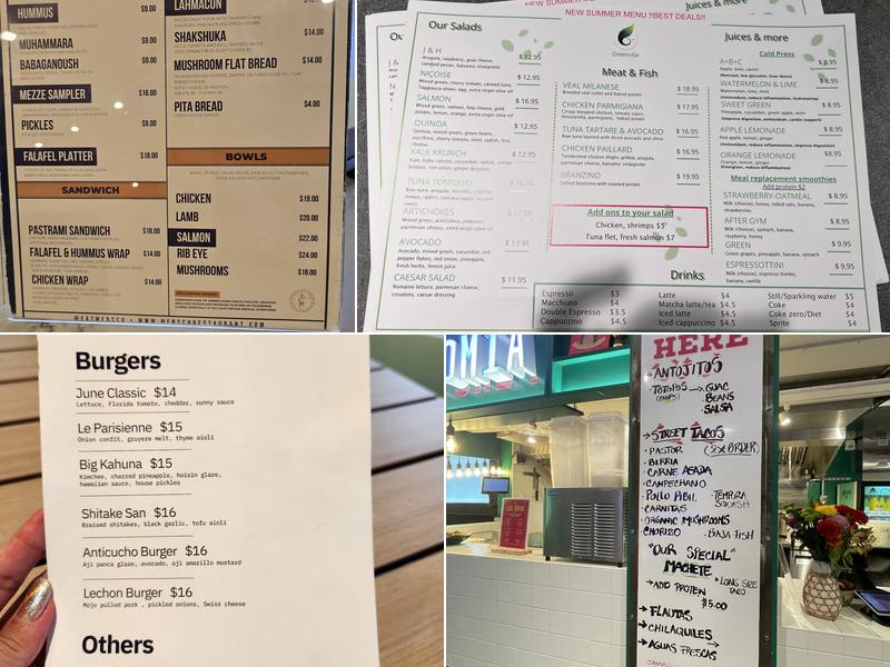 Julia & Henry's Menu