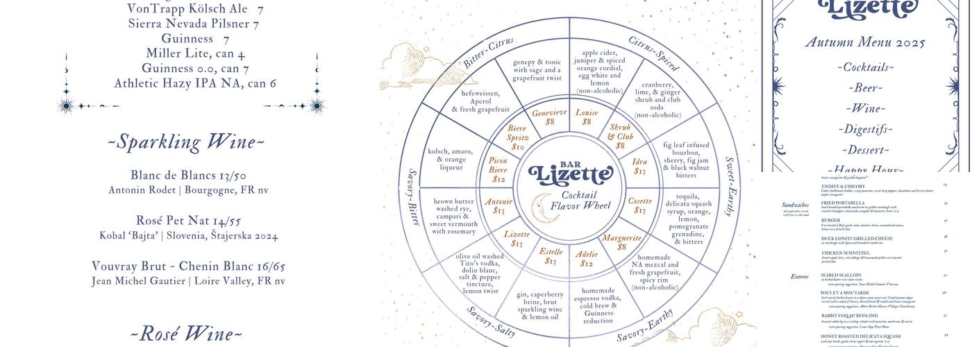 Bar Lizette Menu