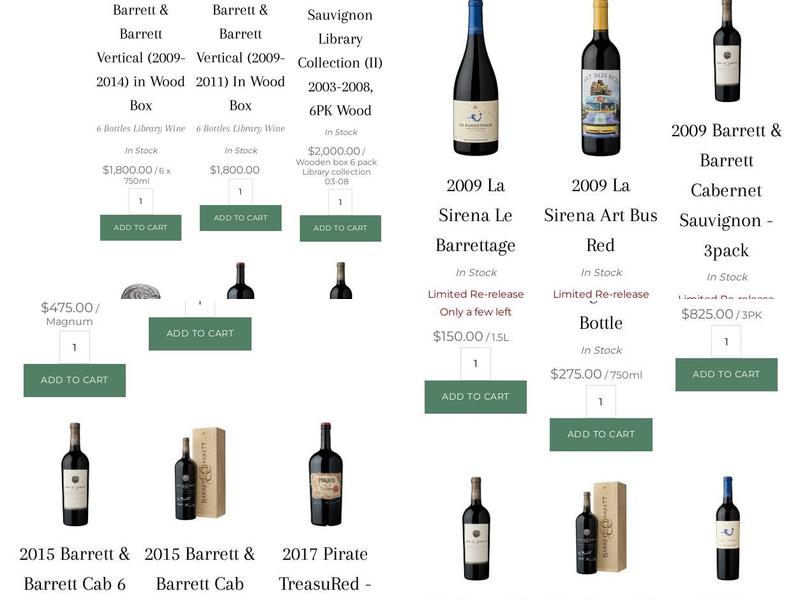 La Sirena Winery Menu