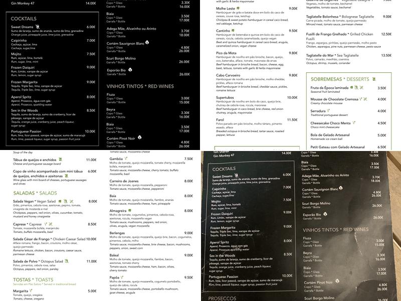 Juncal Nº6 Menu