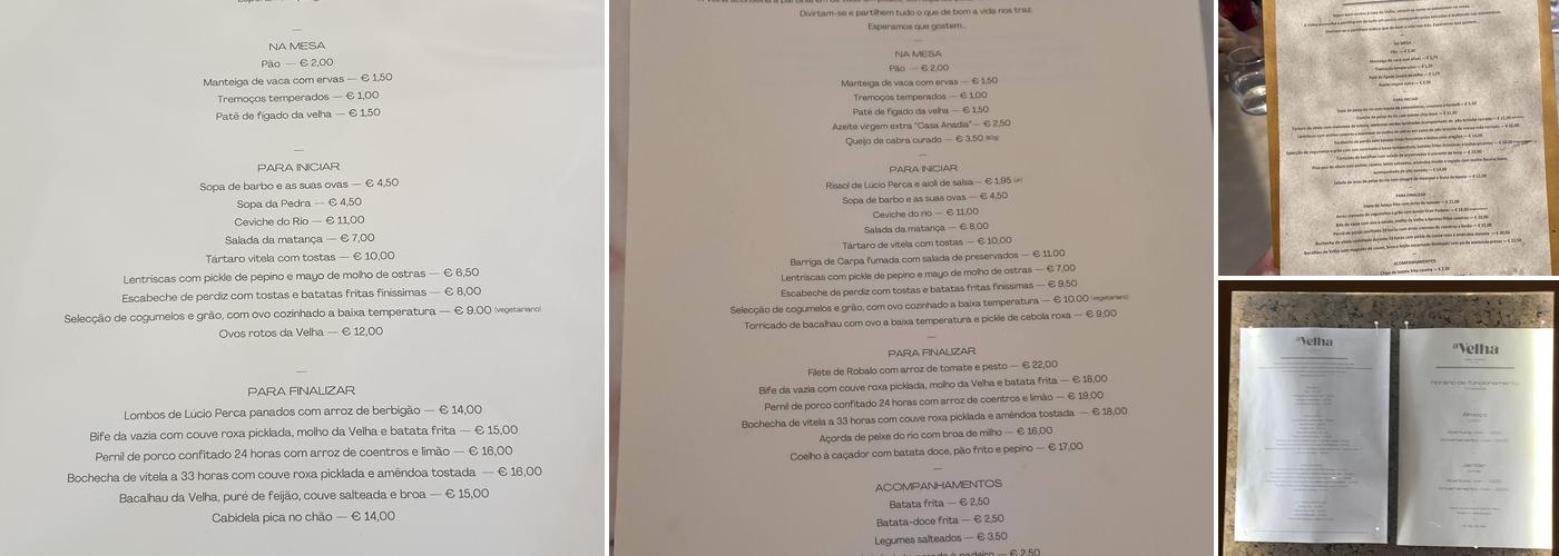 A Velha Menu