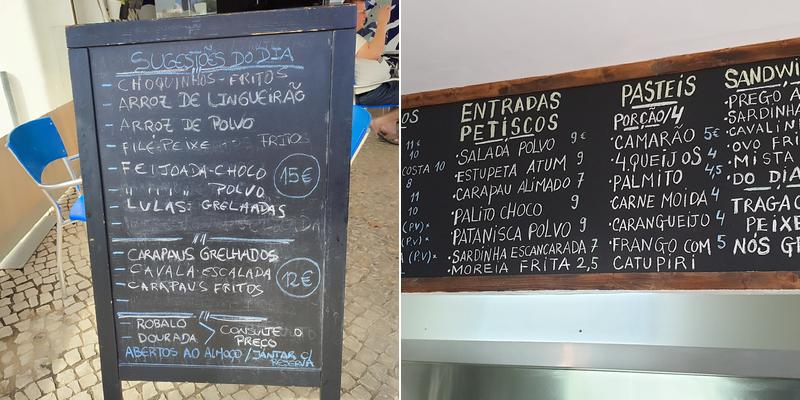 Balada do Peixe Menu