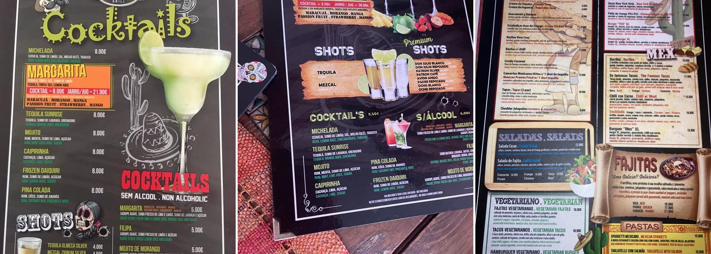 La Cantina Menu