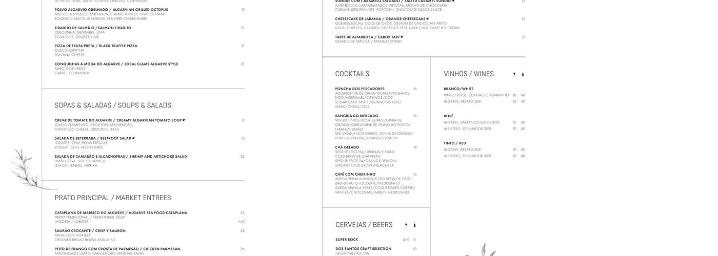 Market Kitchen Menu
