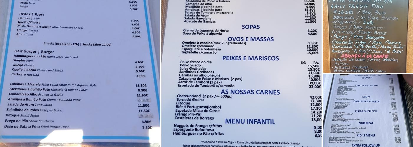 O Galeão Menu