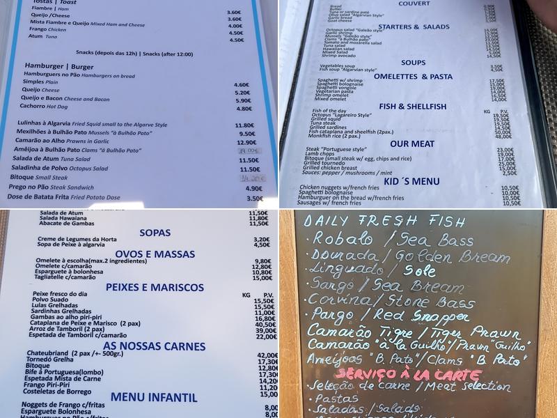 O Galeão Menu