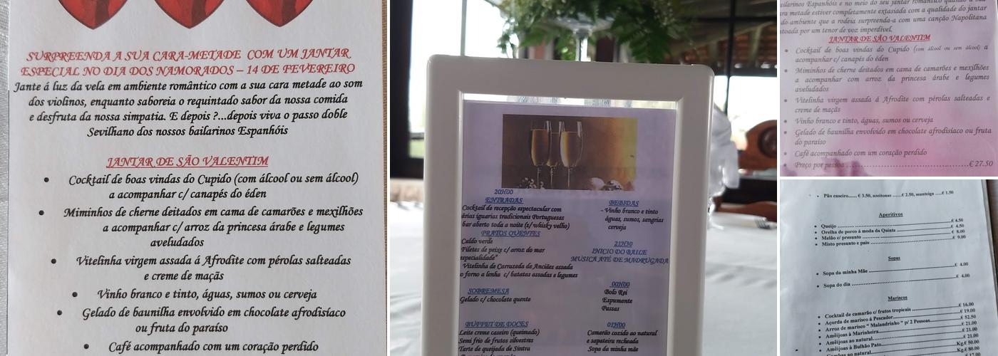 Quinta de Santo António Menu
