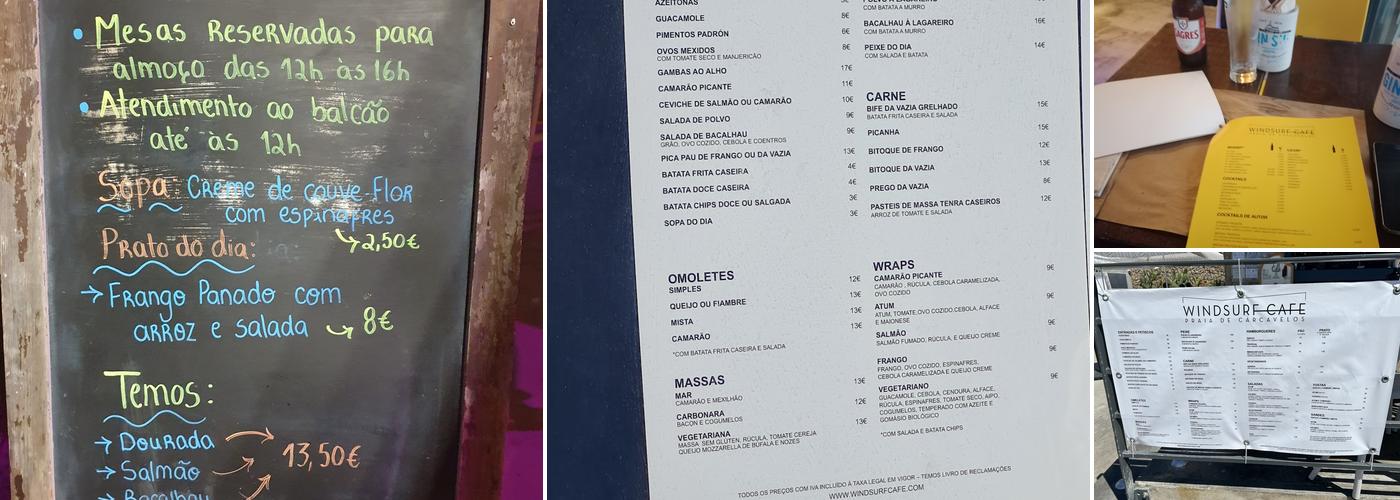 Windsurf Cafe Menu