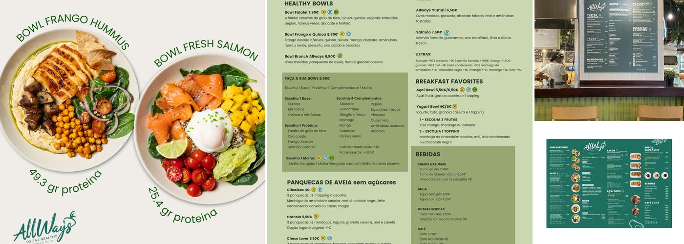 Allways Cascais Menu