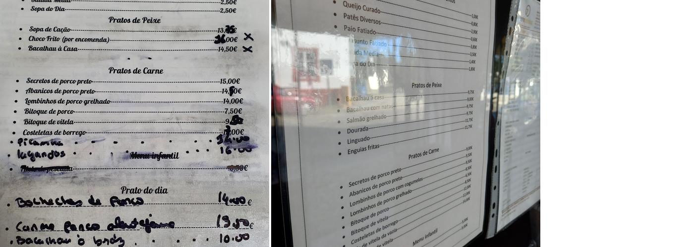 O Chocalho Menu